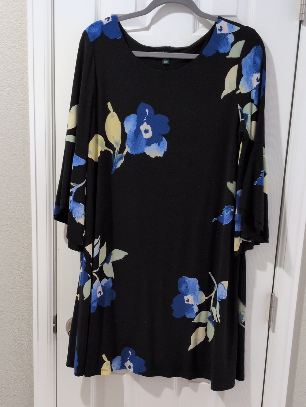 Lauren Ralph Lauren Tycenda Floral A-Line Bell Sleeve Dress Size 14
